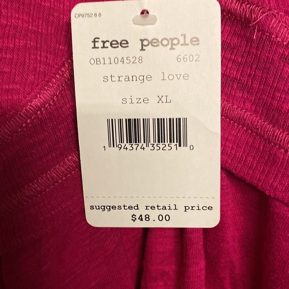 Free people sleeves crop top, size XL color pink - Picture 3 of 6